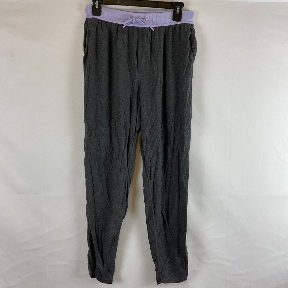 Jambys Long Jamby Pajama Pants S Dark Gray Light Lavender Trim